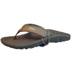 OluKai Ohana Mens Banyan Island Salt Brown Beach Sandals 10110A-BN4E